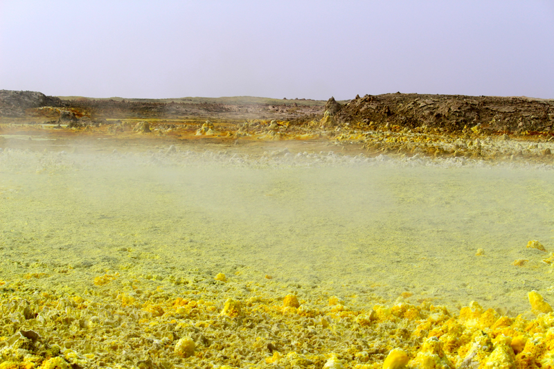 A sulfur and chlorine fog hangs over the air at the Danakil Depression. Image: Felipe Gomez/Europlanet 2020 RI